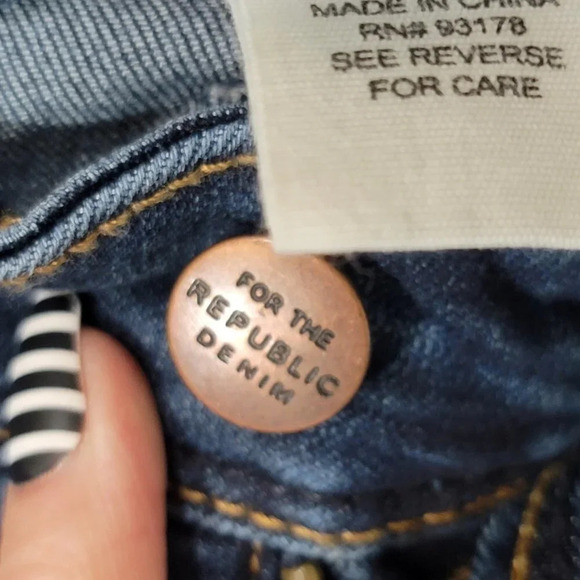 Womens Dark Skinny Jeans For The Republic Denim Non Distressed High Rise Classic - Picture 3 of 5